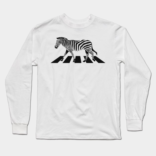 Zebra Crossing Long Sleeve T-Shirt by steveashillustration1971